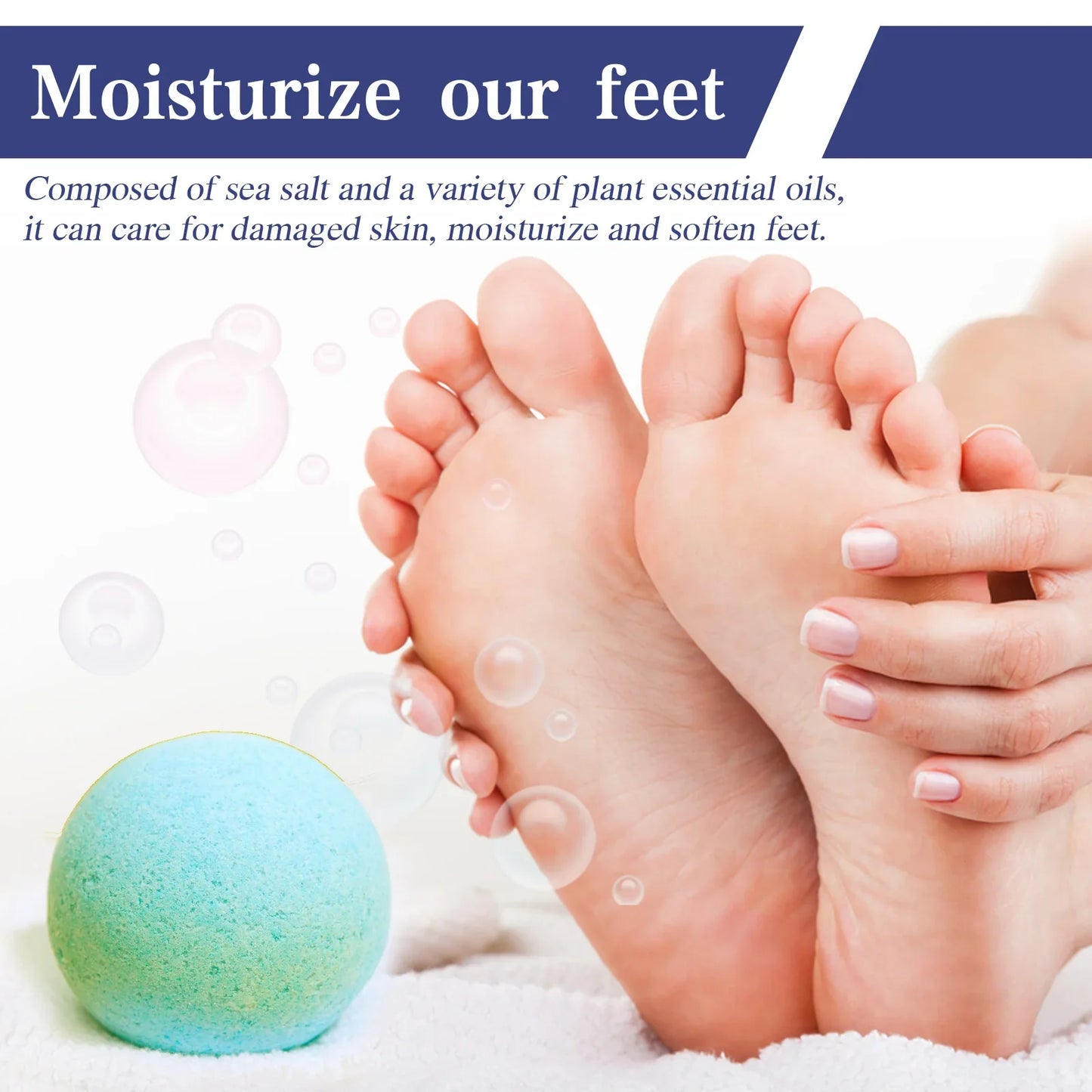 Lavender Foot Bath Bombs – Moisturizing Spa Soak Balls 6/12pc