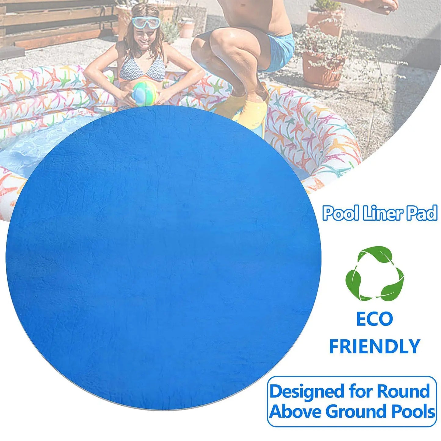 Round Pool Ground Pad – Heavy-Duty Puncture-Proof Under Pool Mat