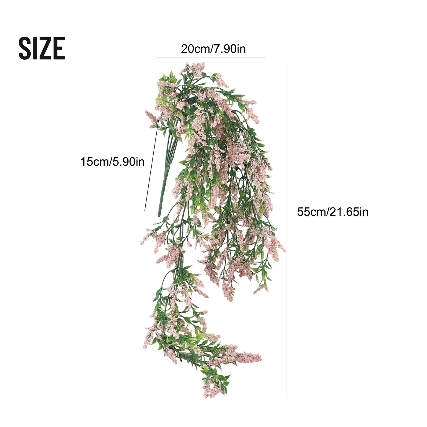 70cm Artificial Lavender Hanging Vines – 2 Pack | Home & Garden