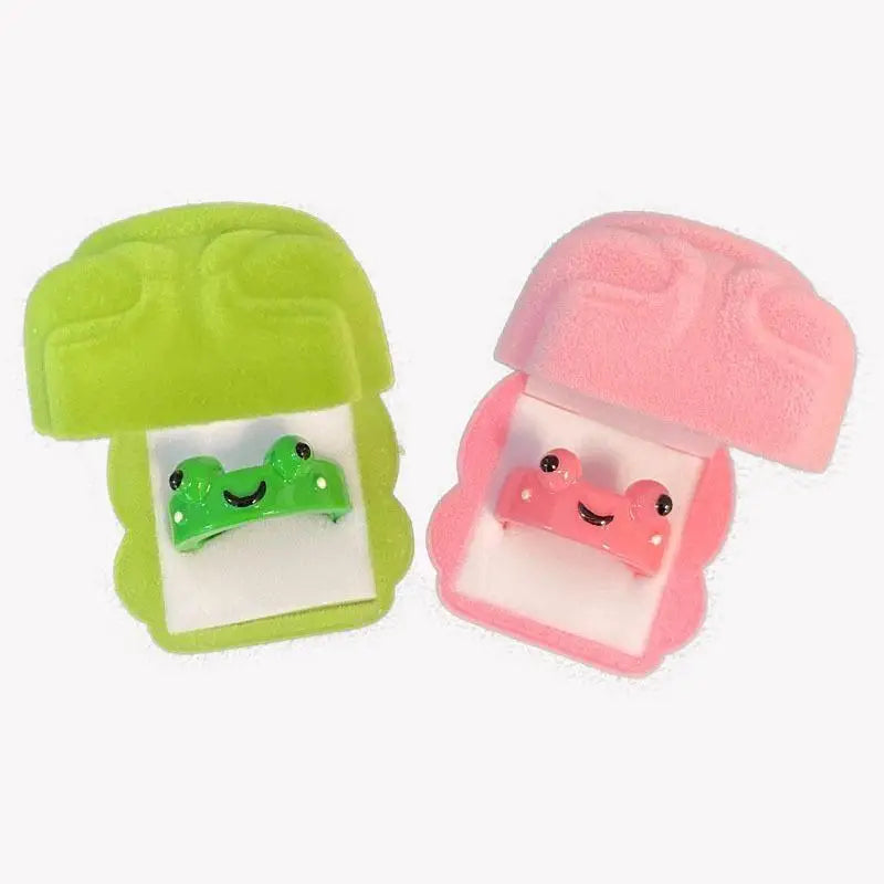 Cute Cartoon Frog Shaped Ring Couple Valentine's Day Animal