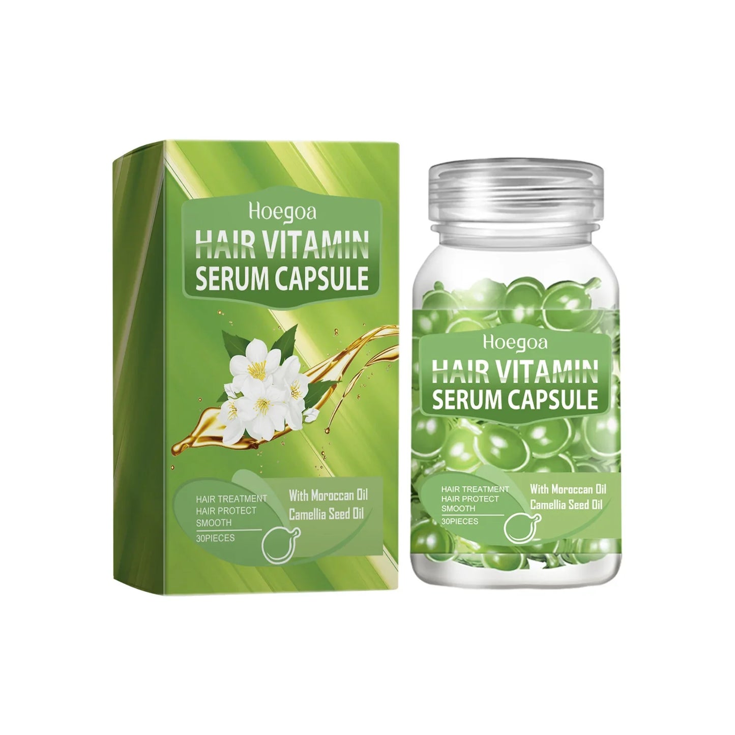 HOEGOA Moroccan Hair Vitamin Capsules – Nourishing Repair Essence