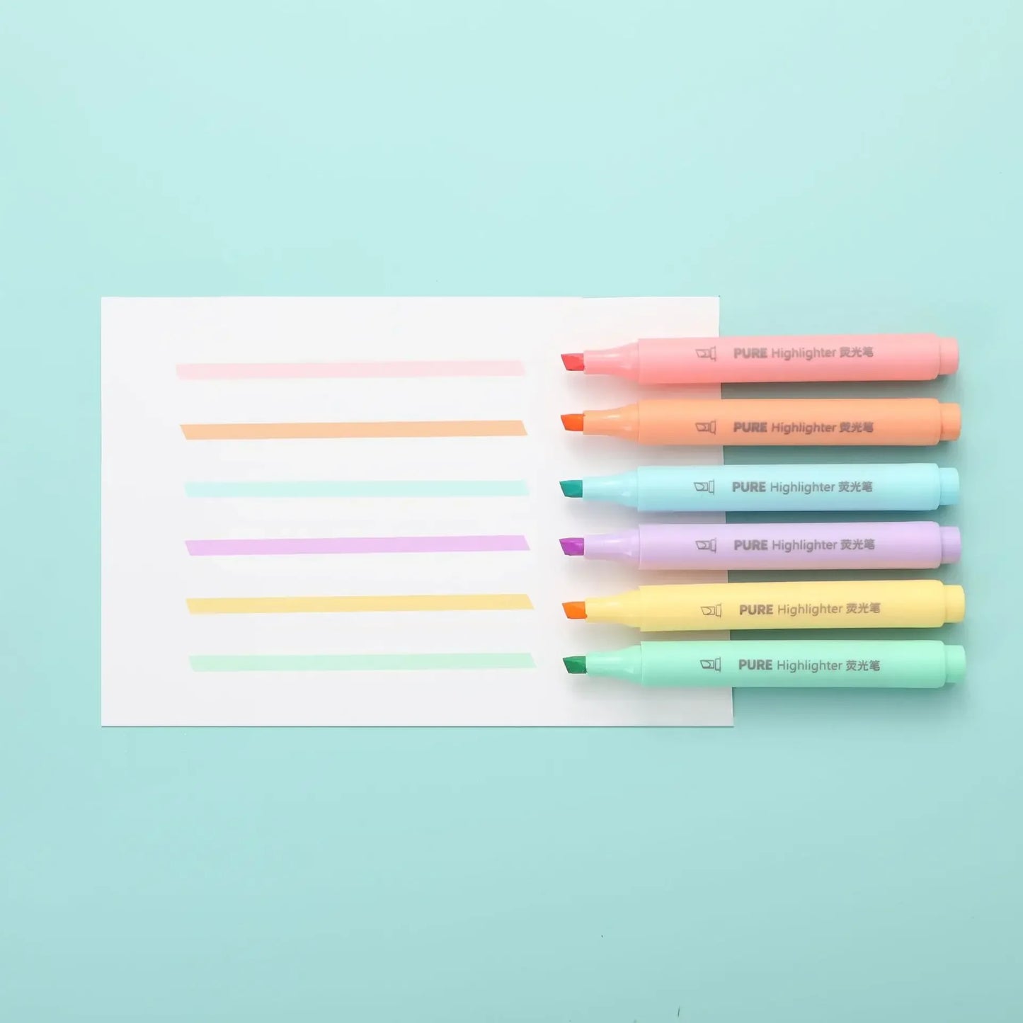 6-Pack Pastel Highlighter Pens | Macaron Colors for School & Office