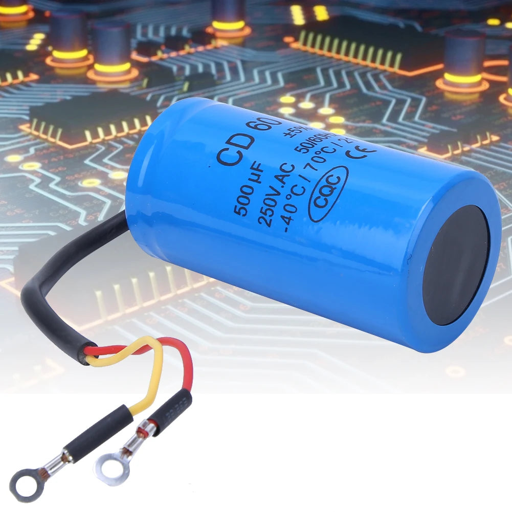 250VAC Capacitor 500uf CD60 Capacitor Start Capacitor CD60 250VAC 500uf -40°C/70°C/21 Explosion-Proof Capacitor Star Capacitor Peaceful Pleasures Health and Wellness