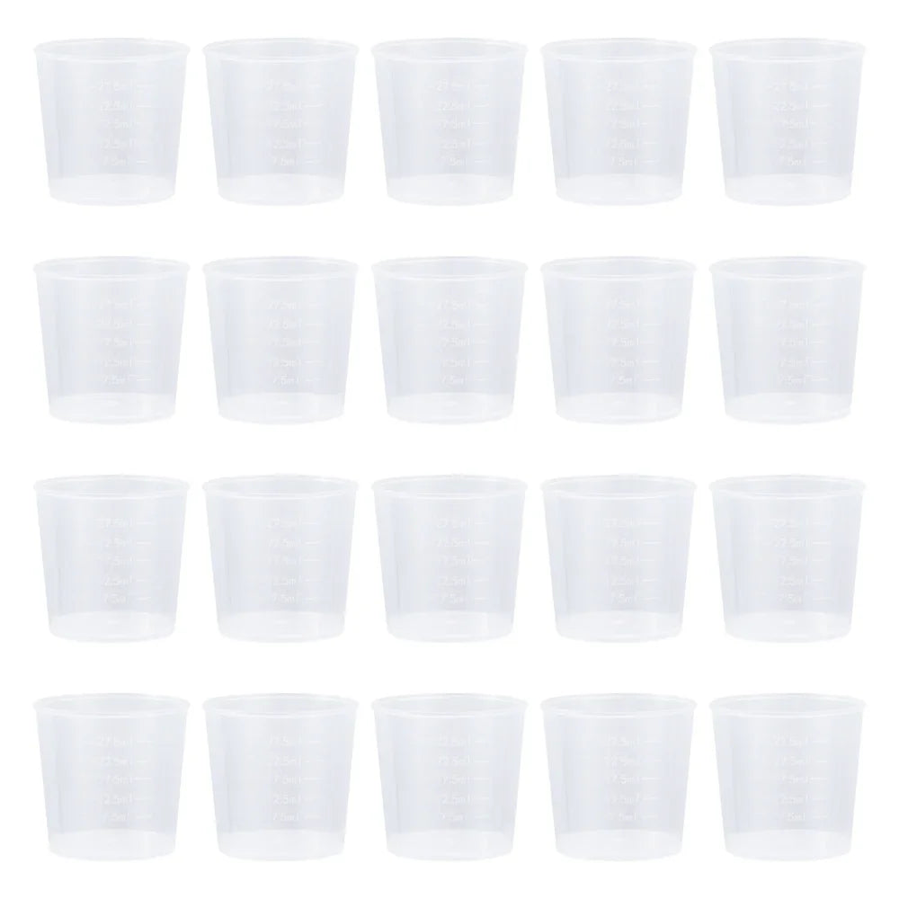 30ml Plastic Graduated Measuring Cups for Resin – 20 Pack