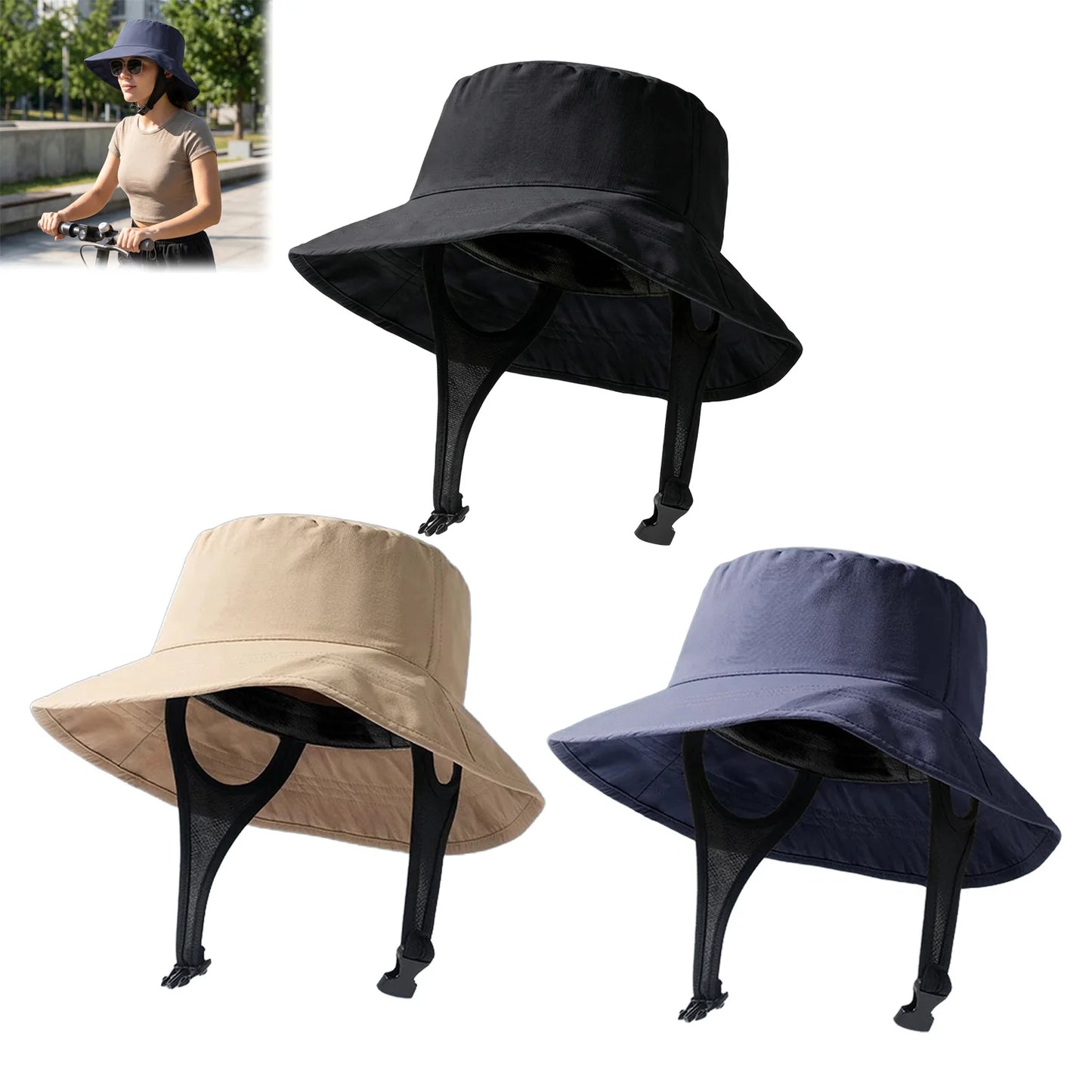 Women's UPF 50+ Wide Brim Sun Hat | 360° Brim & Adj. Strap