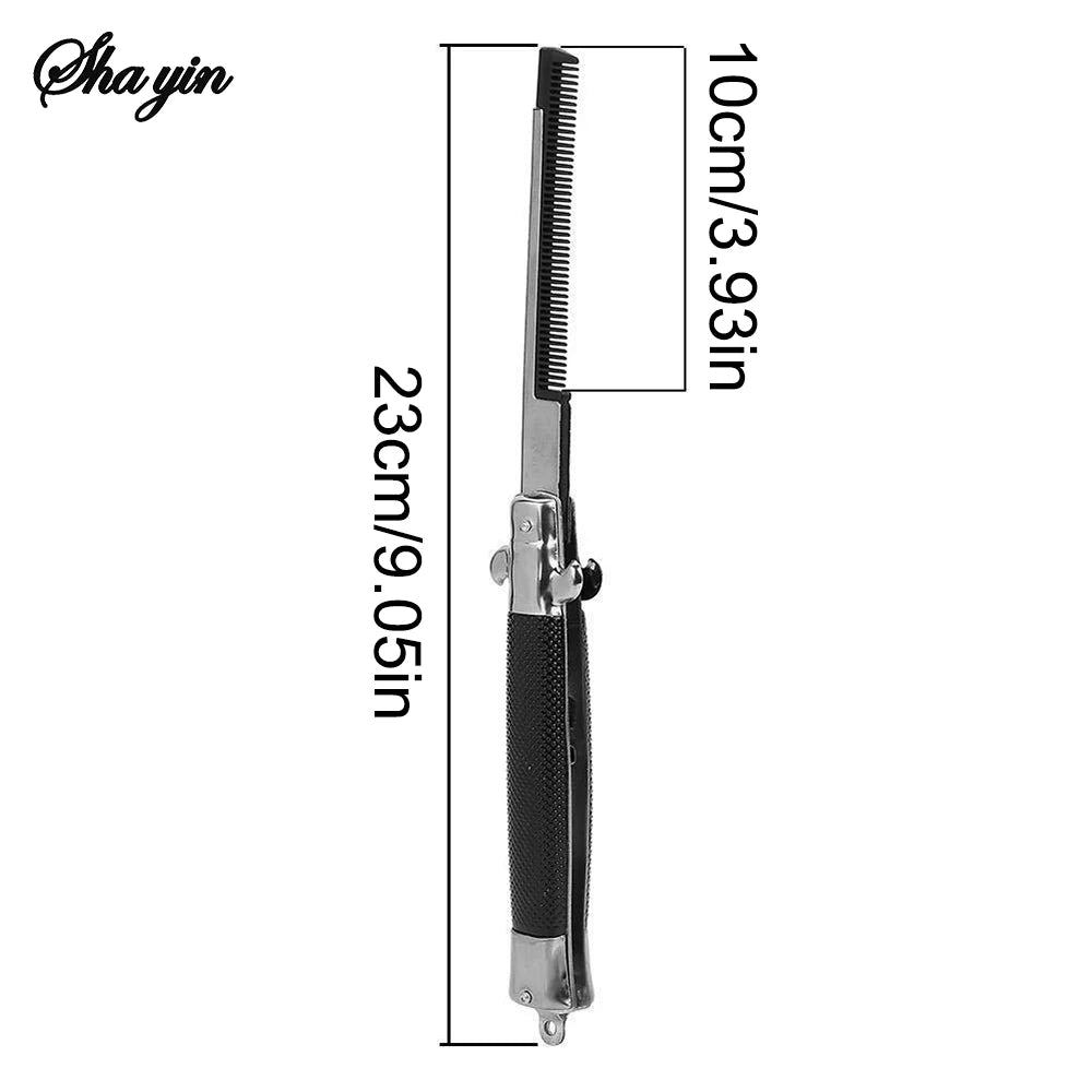 1Pc Folding Spring Comb Mens Womens Beauty Handmade Folding Pocket Clip Hair Moustache Beard Comb For Barbershop Pet Modelling Peaceful Pleasures Health and Wellness