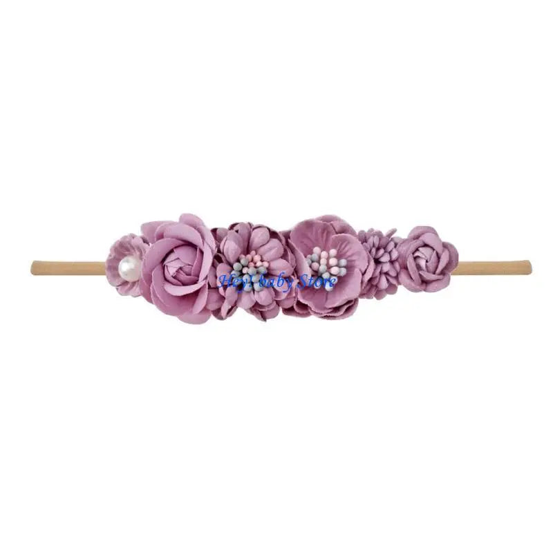 Artificial Flower Baby Headband | Newborn Photo Prop Gift