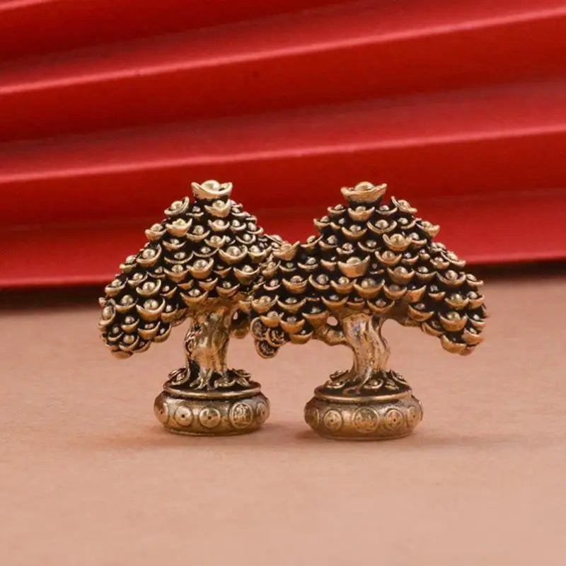 Feng Shui Brass Money Tree Sculpture | Prosperity Home Decor