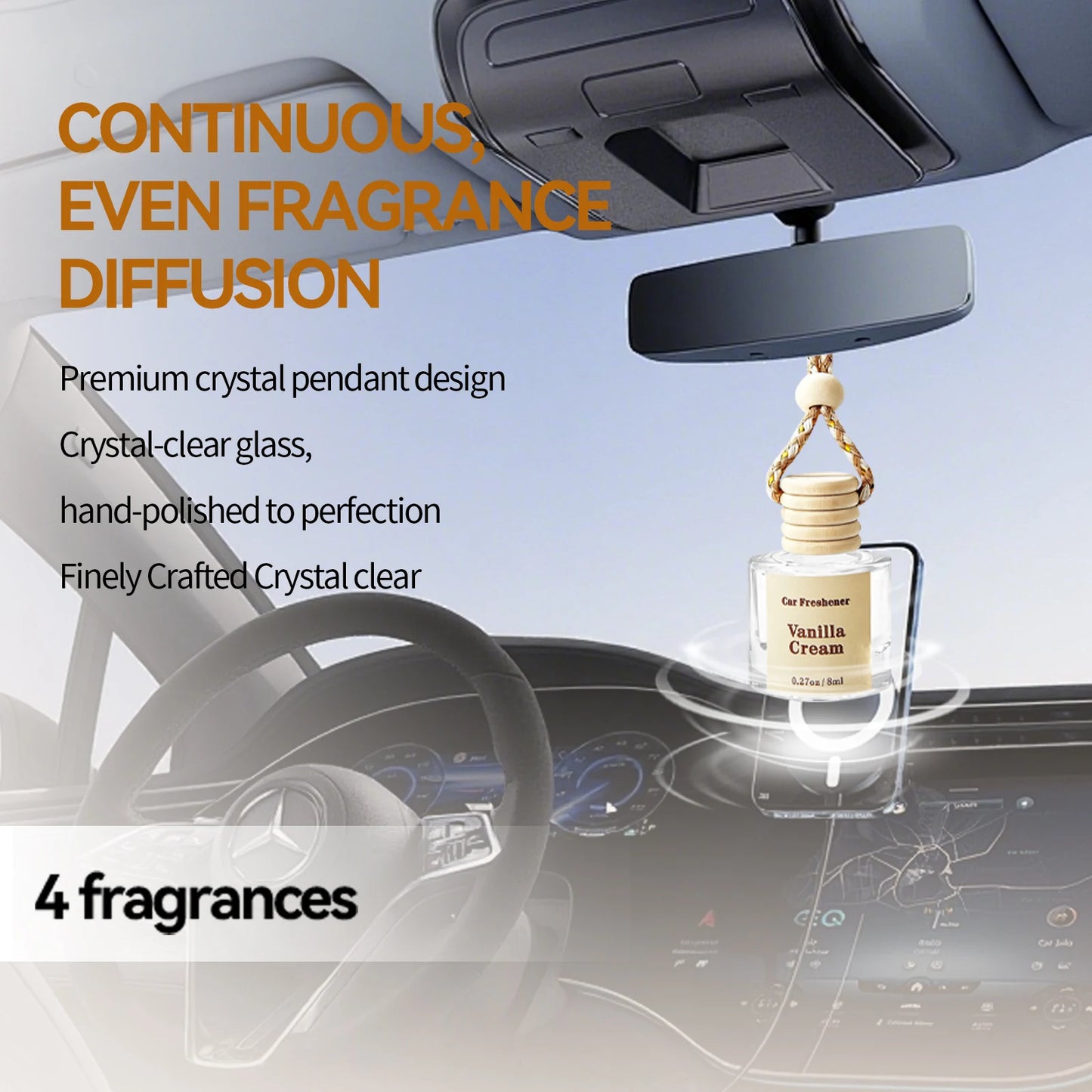 Long Lasting Car Air Freshener Diffuser - 8Ml*2Pcs Peaceful Pleasures Health and Wellness