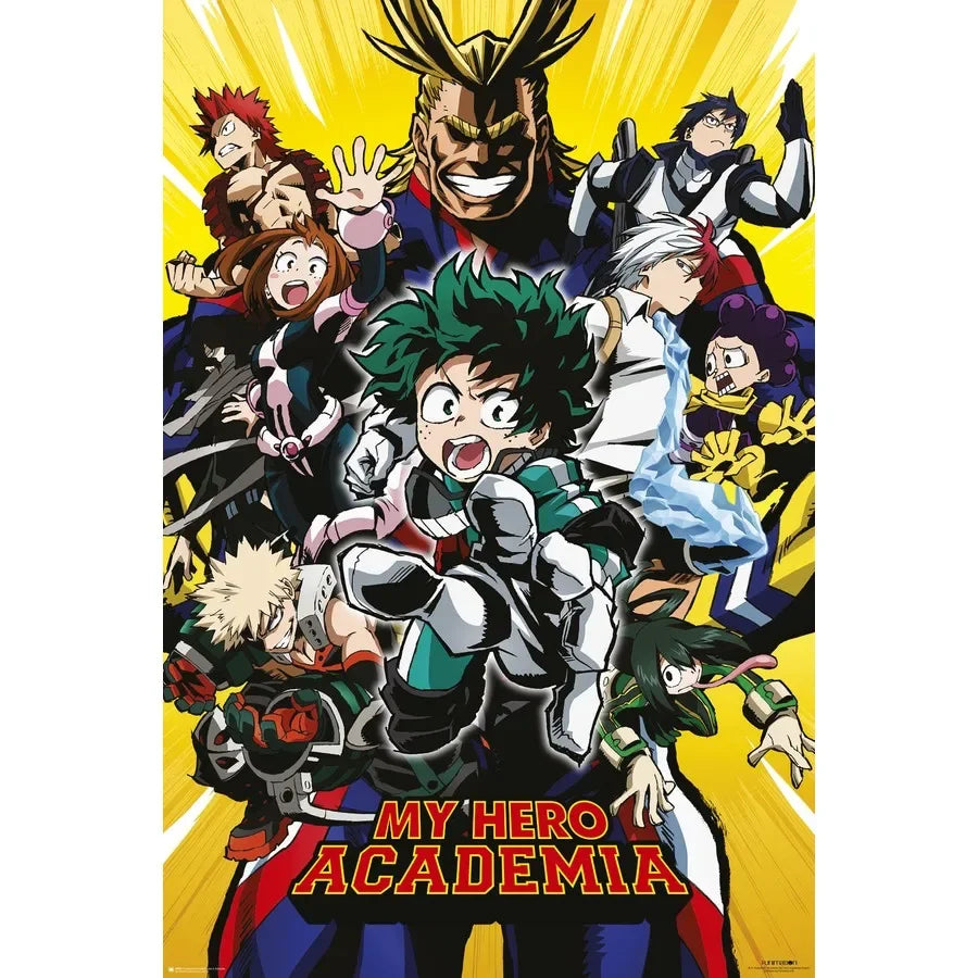 Japanese Anime My-Hero-Academia Poster Cartoon Manga Canvas Painting Wall Art Pictures Home Kids Room Decor Gift Peaceful Pleasures Health and Wellness 30X40CM A1