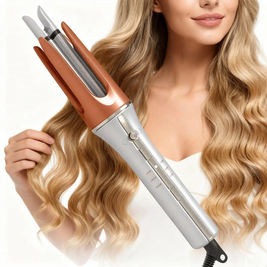 Auto Rotating Hair Curler 3 grades temperature Ceramic Fast Heat Constant Temperature Styling Hair Curler 33mm Wave Curling Iron Peaceful Pleasures Health and Wellness