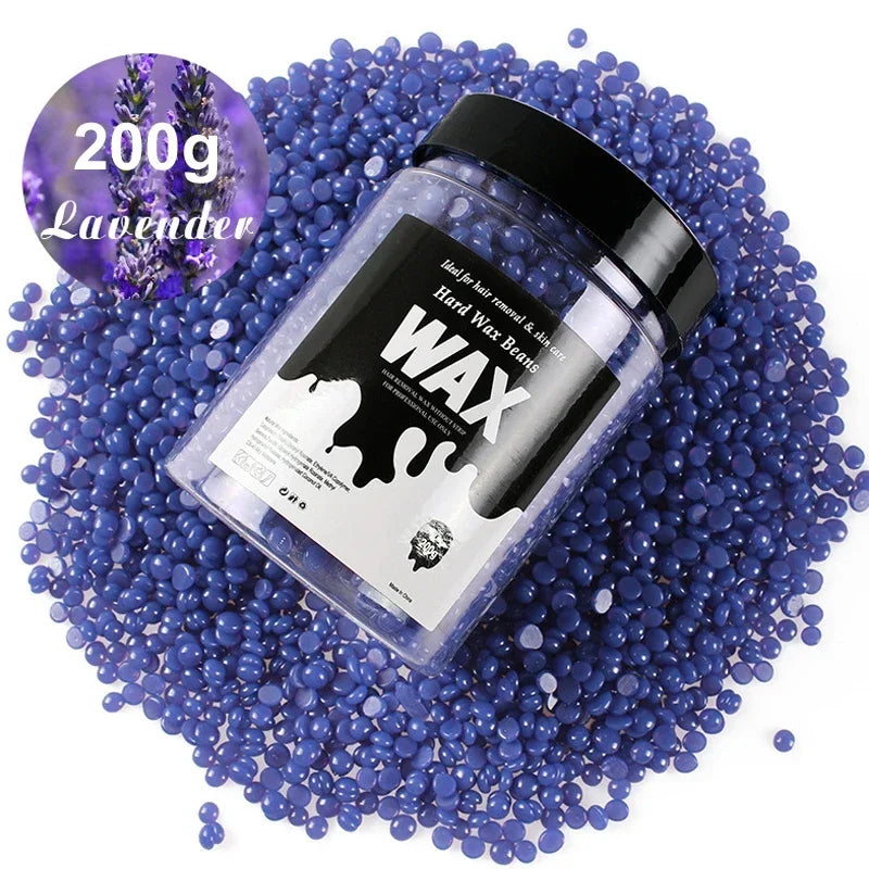 2026 Hot Sale！200g Canning Hard Wax Beans For Men And Women Body Hair Removal Depilatory Wax For Wax Heater Kit Peaceful Pleasures Health and Wellness 037-200g-Lavender