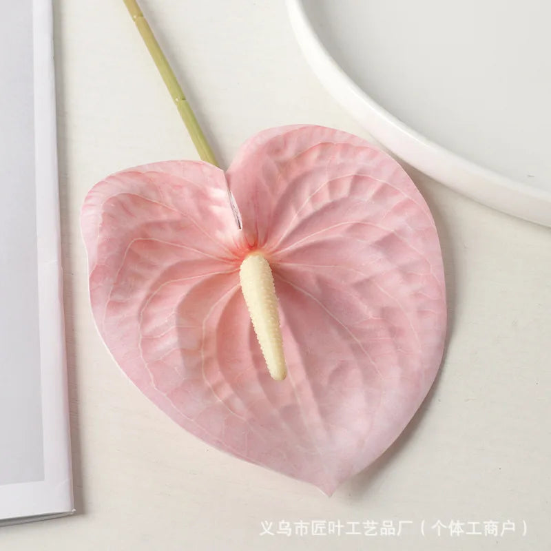 Silk Anthurium Single Stem Faux Flower – Wedding & Home Decor