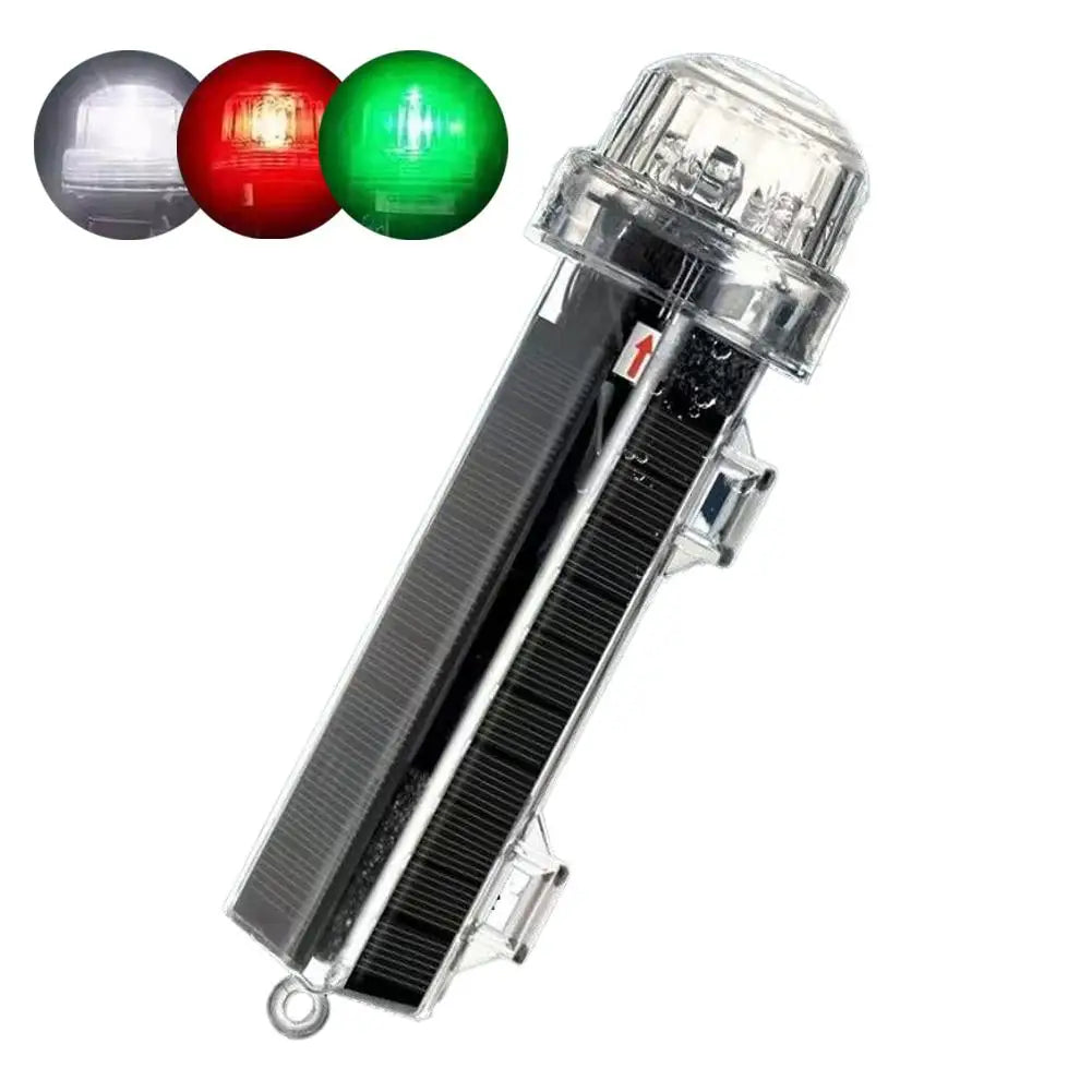 Solar Marine Warning Light | Waterproof Night Fishing Signal Lamp Marine Signal Light Peaceful Pleasures Health and Wellness E
