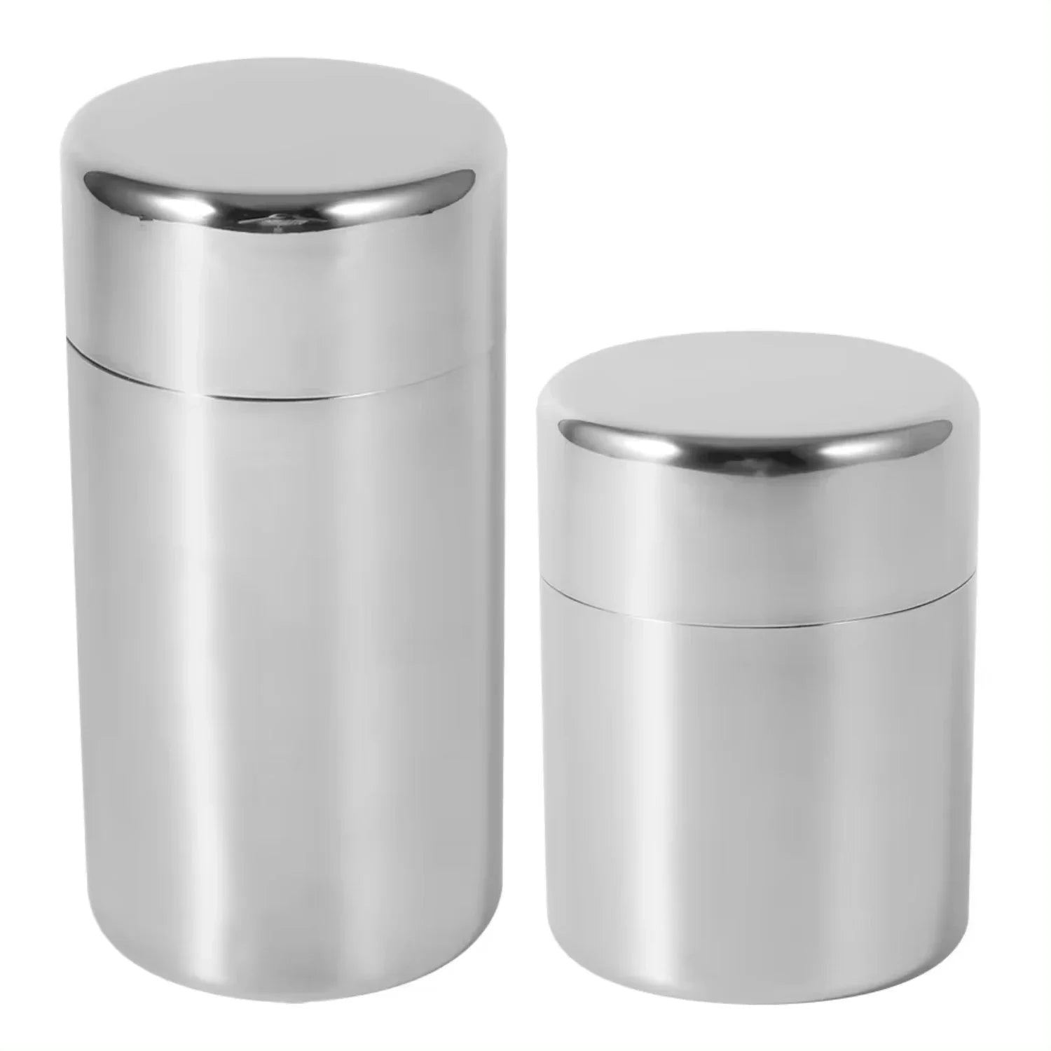 Hot Sale Double Lid Tea Tin 400ml/550ml Stainless Steel Canister Moisture-proof Airtight Tea Can with Inner Lid Tea Caddy Tin Peaceful Pleasures Health and Wellness