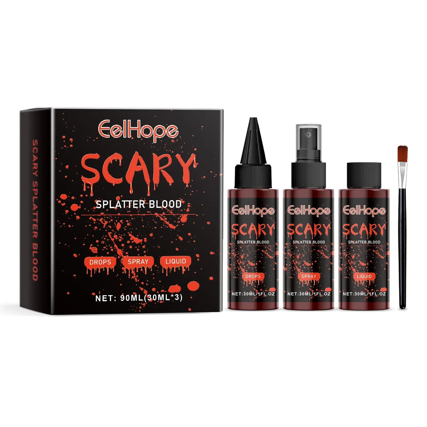 Halloween Fake Blood Kit – Washable Vampire Zombie Cosplay Makeup