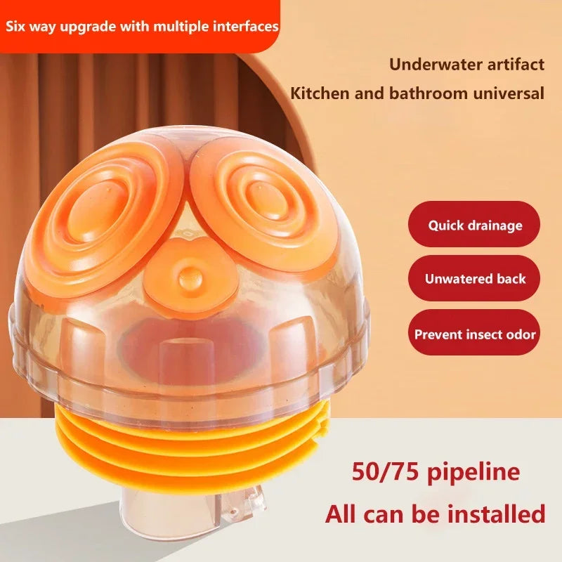 Anti-Odor Drain Adapter for Kitchen Sink, Shower & Dishwasher