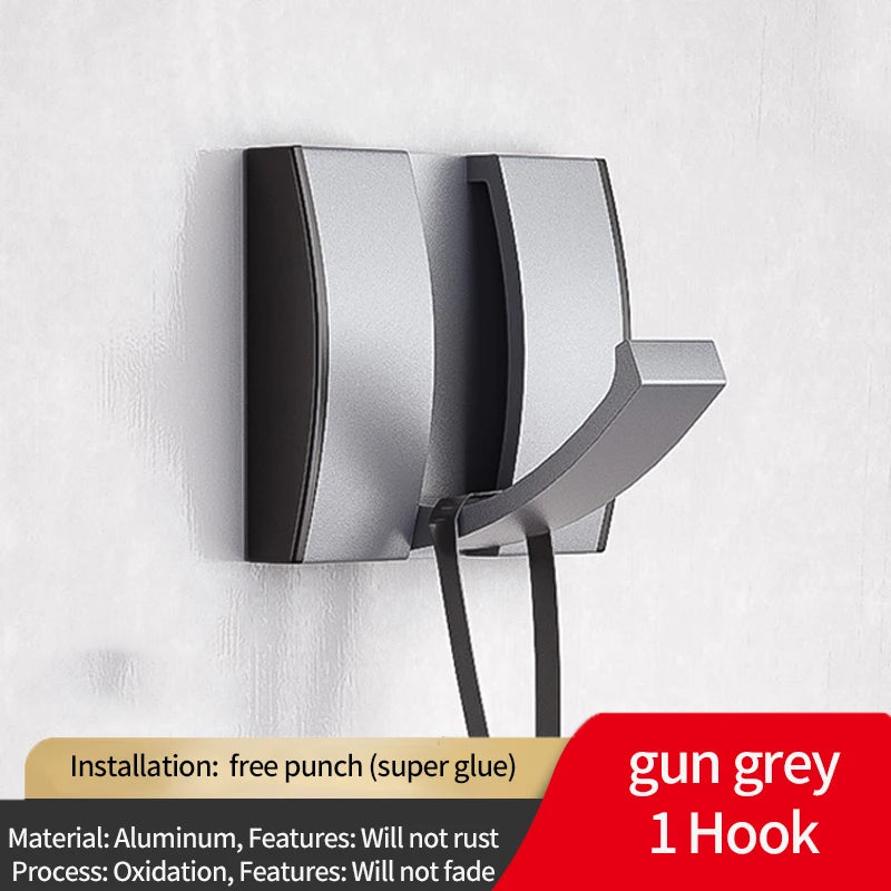 YUNJIEYA 6-Hook Folding Wall Hook Rack – Bathroom & Kitchen