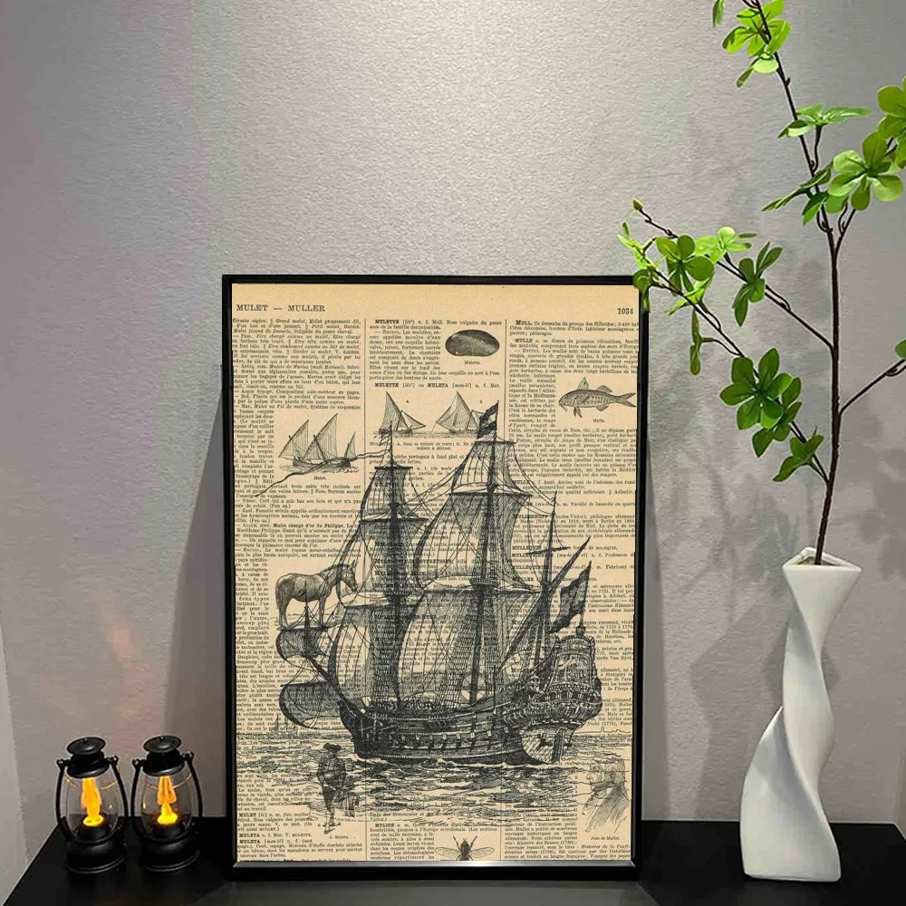 Pirates of the Caribbean Canvas Wall Art Poster – Unframed