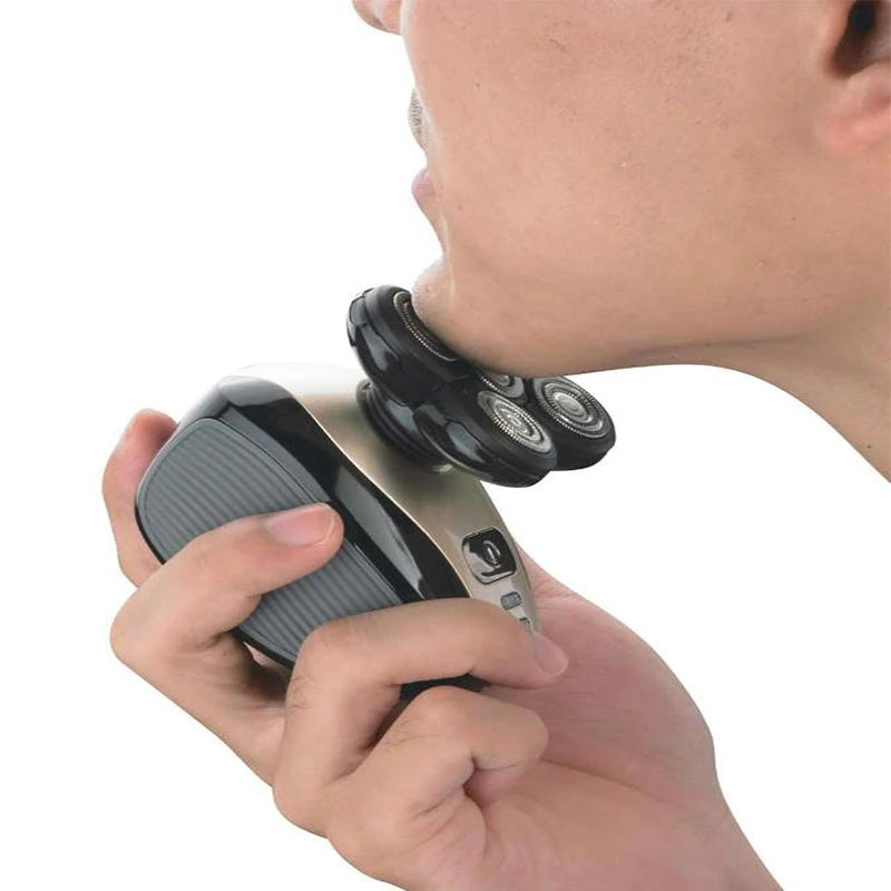 Portable Waterproof Razor 5 in 1 Rotary Razor Beard Clipper Hair Trimmer For Men's Beard Facial Shaving Razor Peaceful Pleasures Health and Wellness