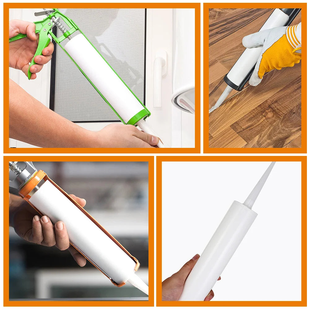 3pcs Caulk Caps Caulking Sealant Tube Empty Caulking Tube Refillable Sealant Caulking Tube Bottle Homesqueeze Caulking Pipes Peaceful Pleasures Health and Wellness