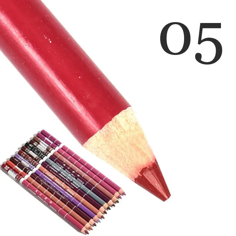 28-Color Waterproof Matte Lip Liner Pencil – Long-Lasting