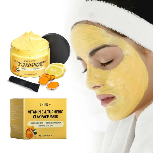 Vitamin C Turmeric Clay Mud Mask – Deep Cleanse & Brighten