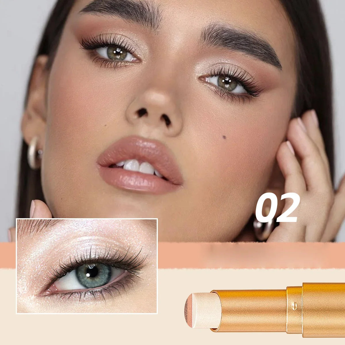 3-Color Waterproof Eye Shadow Stick – Easy Beginner Eyeshadow