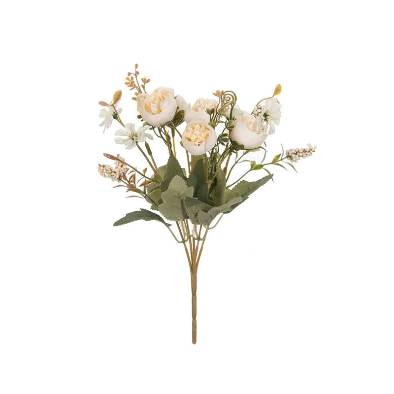 Silk Peony Artificial Flower Bouquet | Wedding & Home Decor