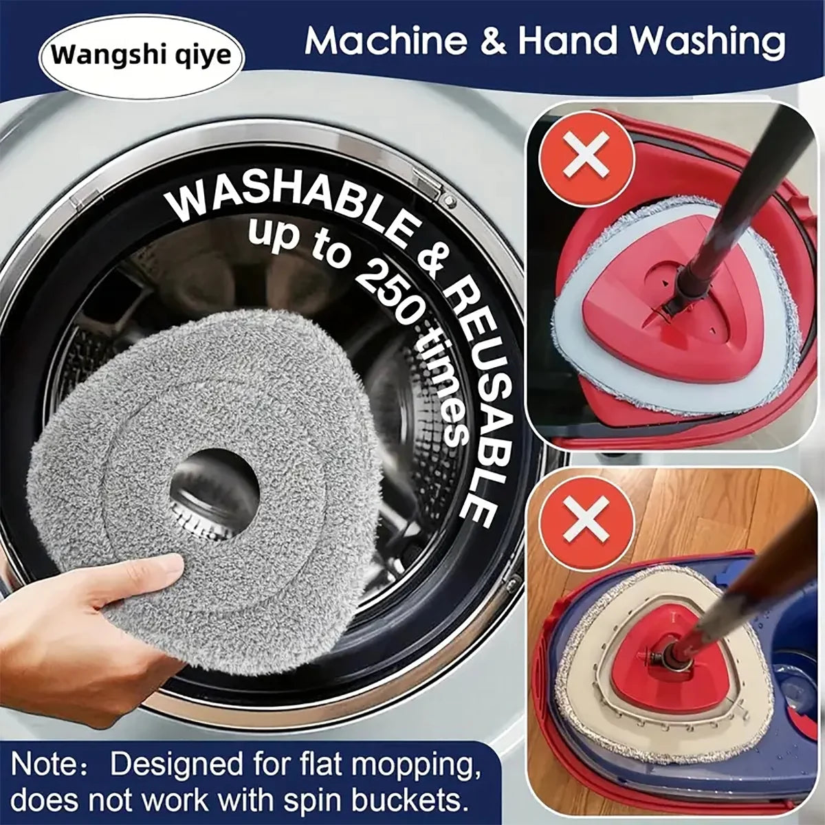 4/5pcs Rotating Mop Replacement Pads + 1 Plastic Triangle Pad, Fits O-Cedar Easywring 1 Tank & Rinseclean 2 Tank System Peaceful Pleasures Health and Wellness