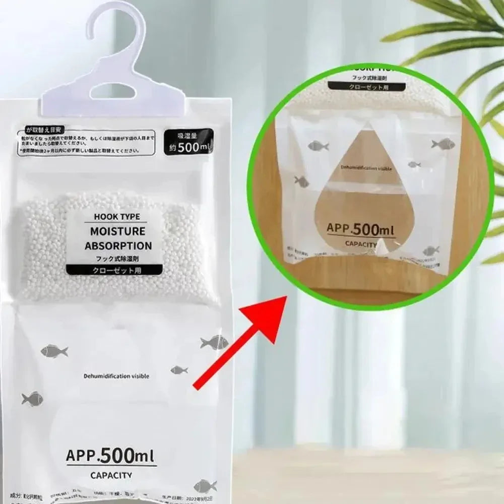 5/10Pcs Moisture Absorber Hanging Drying Clothes Dehumidifier Wardrobe Dehumidifier Dry Bag Desiccant Moisture Absorption Peaceful Pleasures Health and Wellness