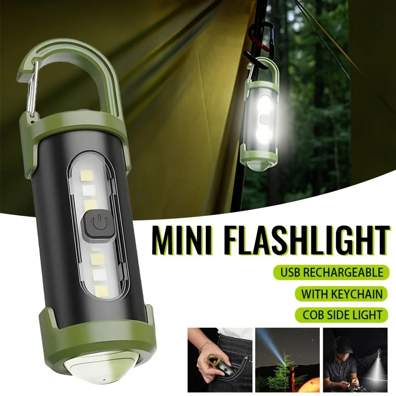 Rechargeable LED Keychain Flashlight – Waterproof Mini Torch