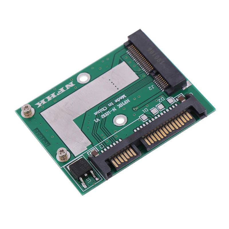 mSATA SSD to 2.5" SATA 6Gbps Adapter Card – Mini PCIe