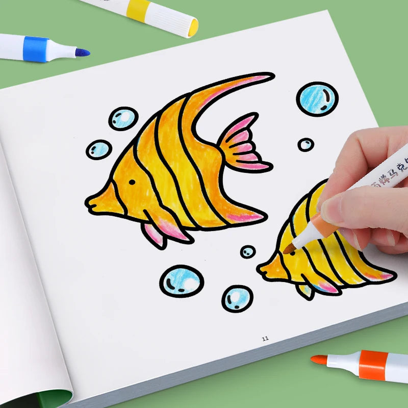 Children's Painted Painting Book Ocean Scene Bold-easy Coloring