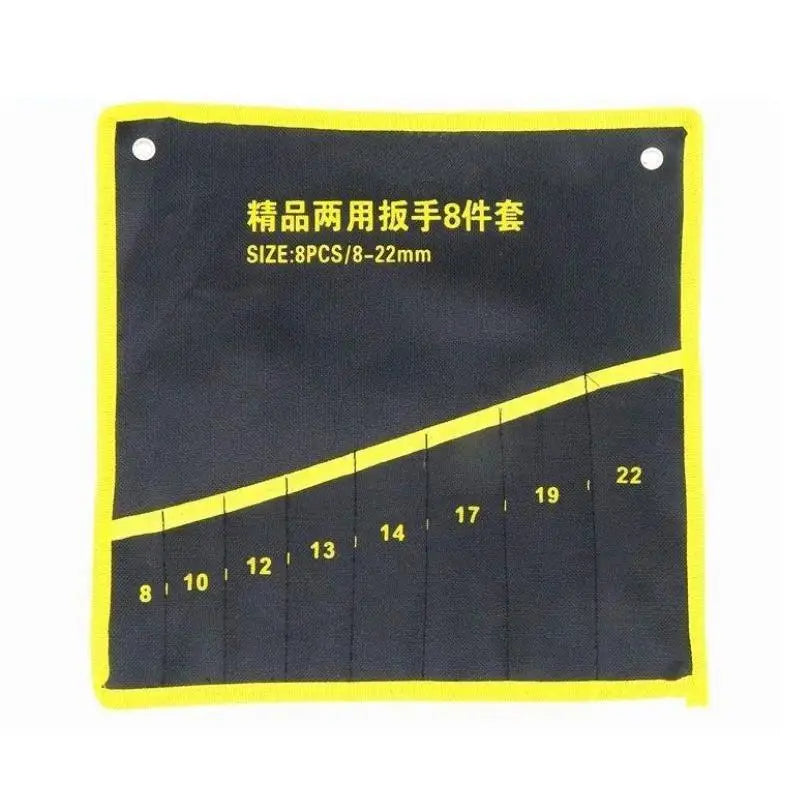 Canvas Roll-Up Wrench Organizer Bag | 8–20 Pockets | 8–24mm