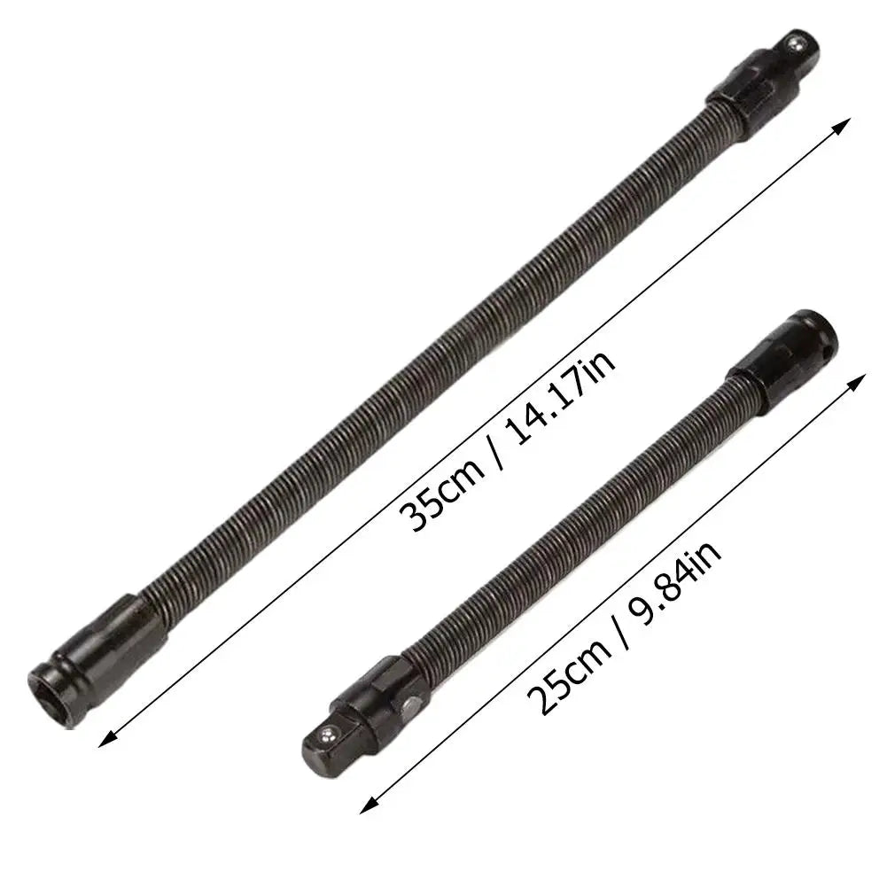 1/2" Flexible Extension Bar 250/350mm High Torque Flexible Shaft Drive Socket Extension Rod for Ratchet Wrench Auto Repair Tools Peaceful Pleasures Health and Wellness