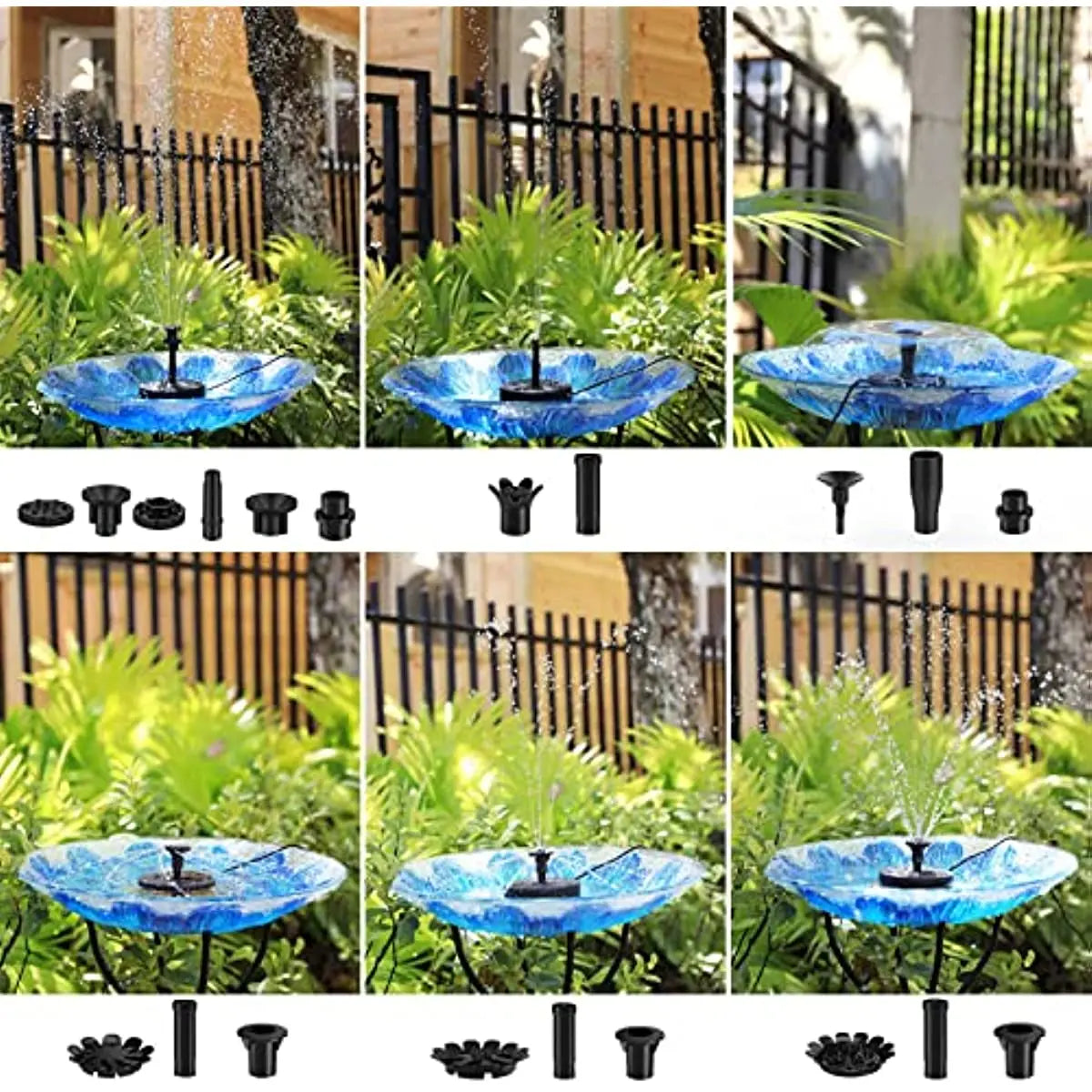 12W Solar Water Fountain Pump with 18 Nozzles – Garden & Pond