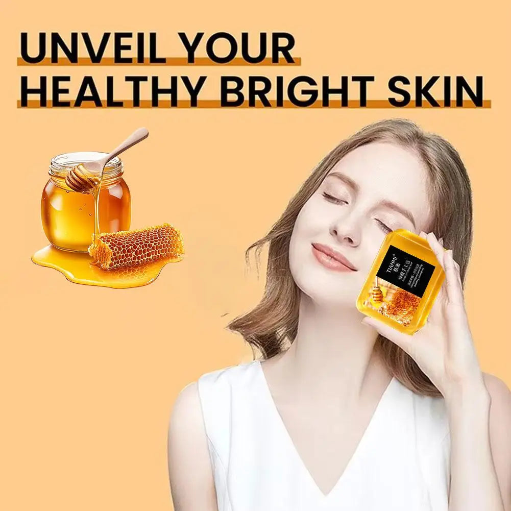 honey soap, deep cleaning, hydrating and moisturizing, softens rough skin, smoothes skin,easy to carry for outdoor travel 1PCS Peaceful Pleasures Health and Wellness