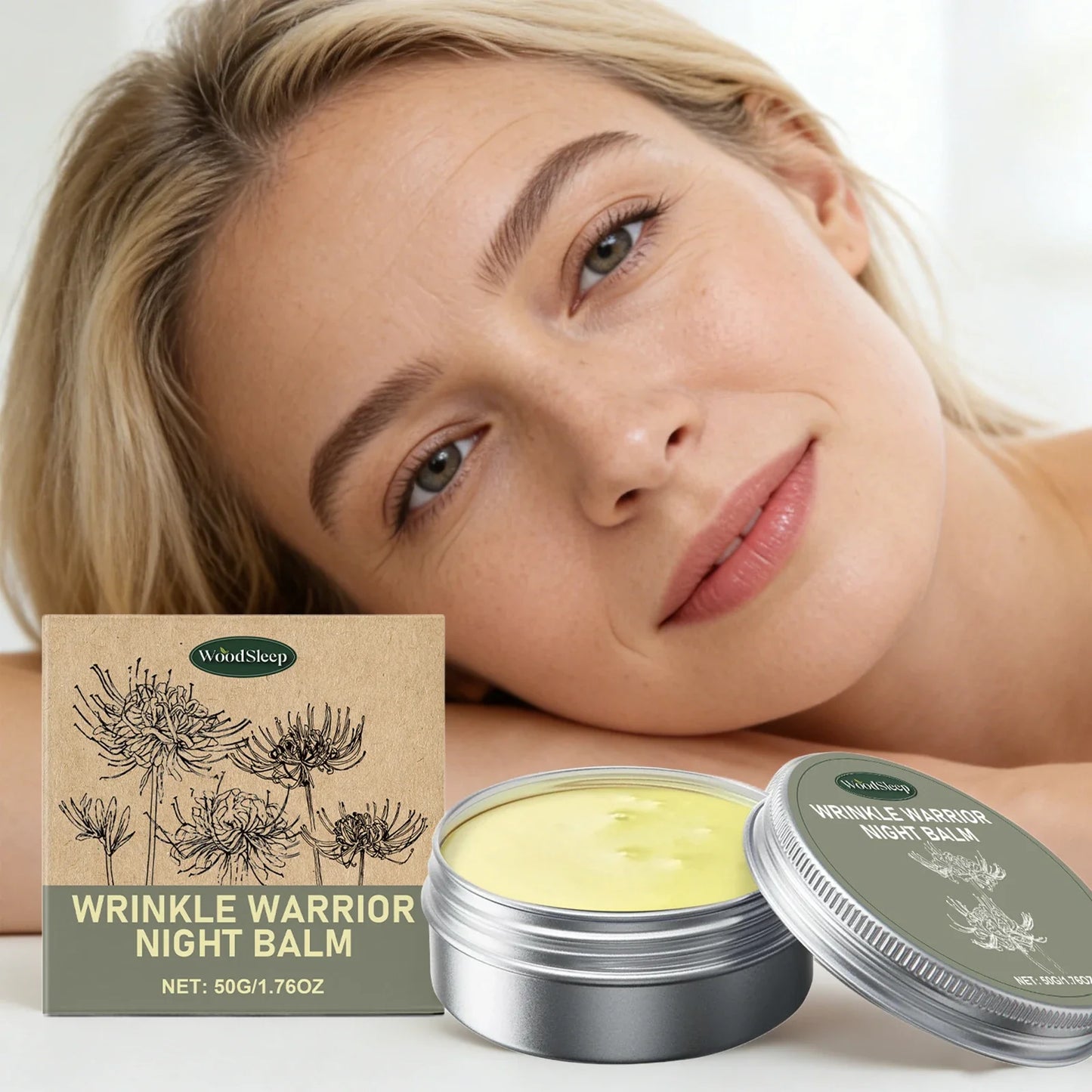 WOODSLEEP Acne Night Balm – Wrinkle, Dark Circle & Firming Cream