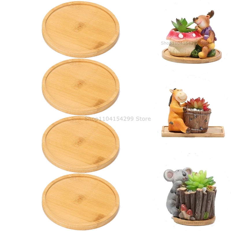Bamboo Multi-Purpose Tray Set | Plant, Kitchen & Bathroom Use