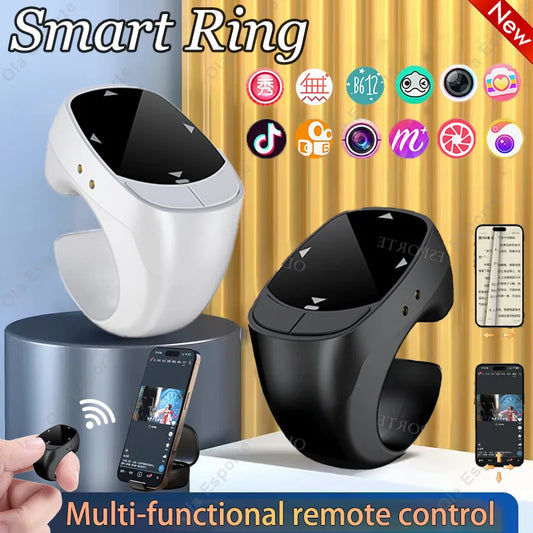 New Smart Ring Multi-Functional Rings Remote Control 5.3 BT Page Scrolling Video Flipping Auto-Like, Take Photos For Smartphones Peaceful Pleasures Health and Wellness