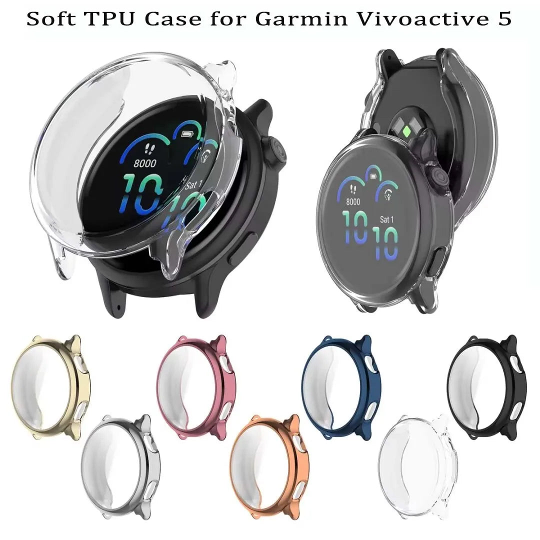 Soft TPU Case for Garmin Vivoactive 5 Smart Watch Strap Cover Resistant Protective Bumper Vivoactive5 Shell Accessories Peaceful Pleasures Health and Wellness