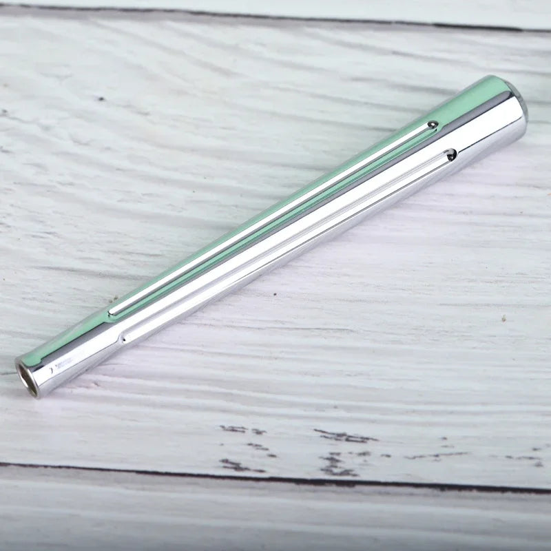 2026 Globe Trotter Chrome Color Brass Yaqi Safety Razor Handle 95mm Length 7.5-12mm Diameter for Grooming And Shaving Peaceful Pleasures Health and Wellness