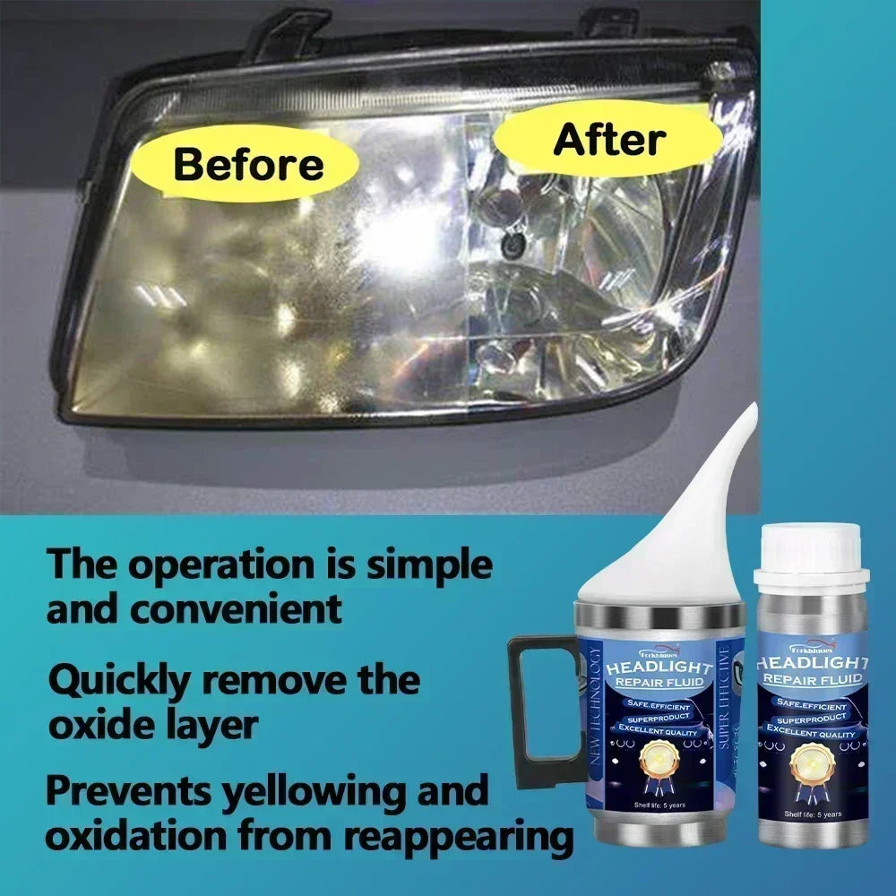 Car Headlights Renovation Polishing Kit Headlight Restoration Kit Workshop Automotive Care Tool 800ML Liquid Polymer Evaporator Peaceful Pleasures Health and Wellness