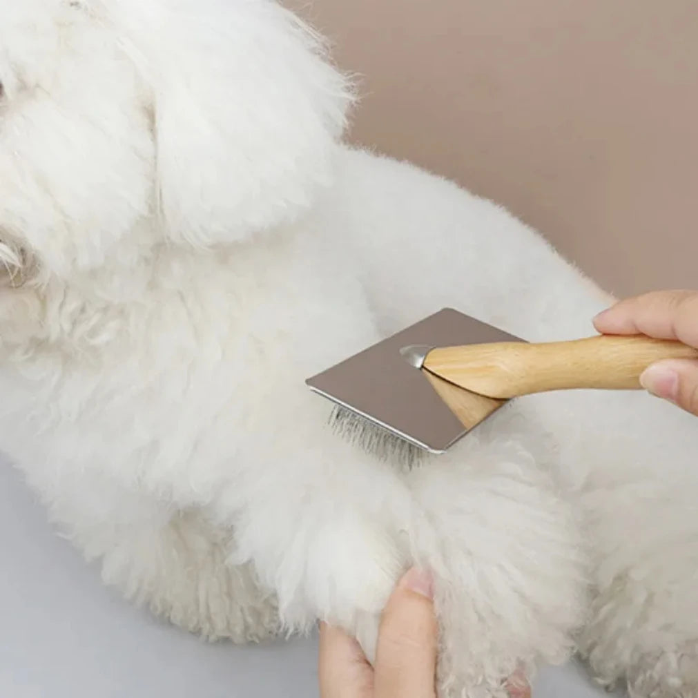 Bamboo & Steel Pet Grooming Comb for Dogs & Cats | Detangler