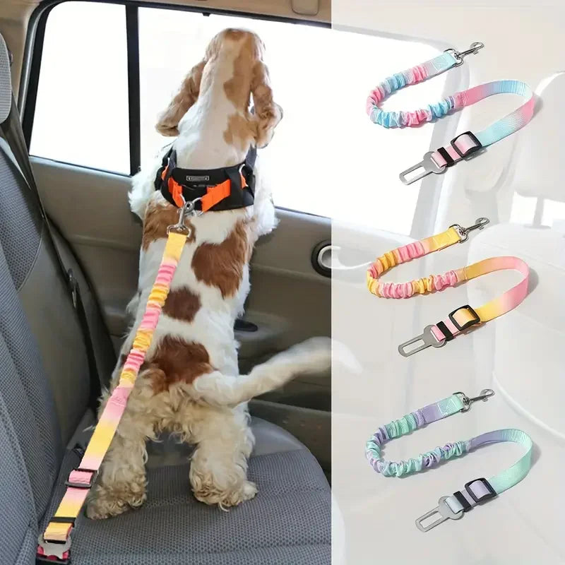 Adjustable Elastic Nylon Dog Car Seat Belt Safety Harness Dog Car Harness Peaceful Pleasures Health and Wellness