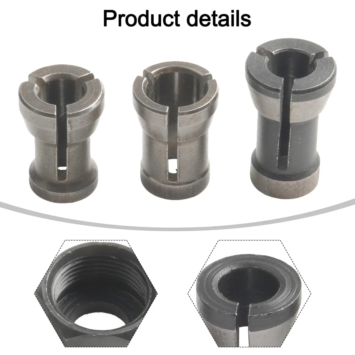 Collet Chuck Adapter Set 6mm 6.35mm 8mm – Router & Engraver