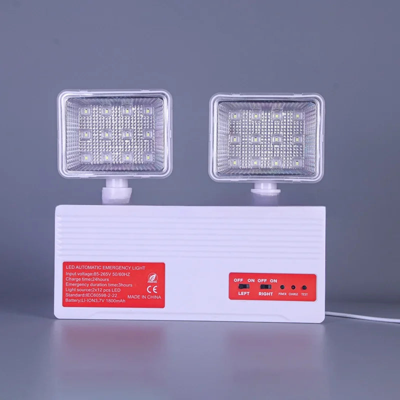 SHINEKNOT Dual Head LED Emergency Light – 3Hr Auto-Sensing 360°