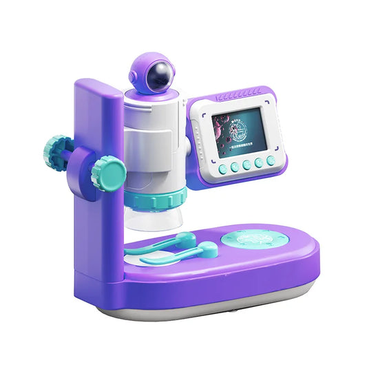 Microscope, Children's Science Professional Grade, Electron Optics, High Definition, Portable, Handheld Magnifier Peaceful Pleasures Health and Wellness