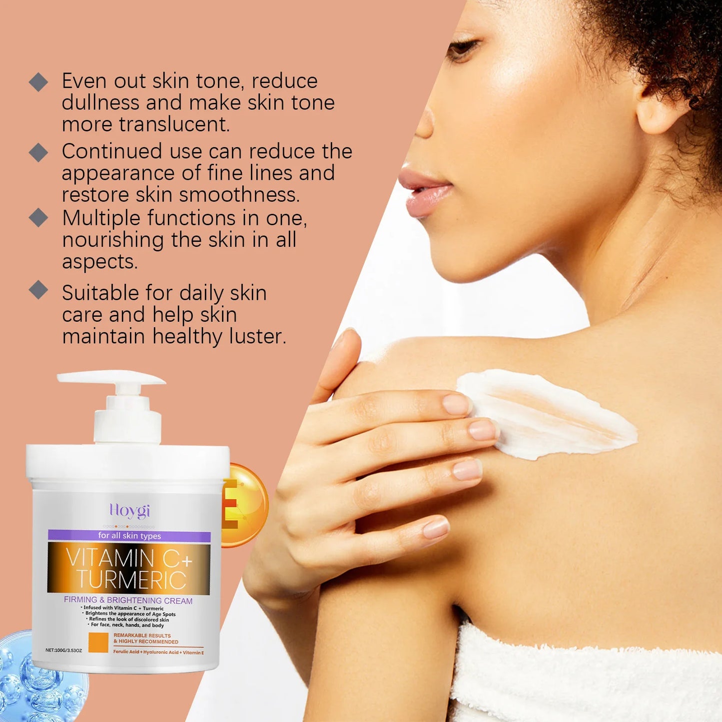 Body Lotion Moisturizing Anti Drying Lightening Melanin Elbows Knees Nourishing Exfoliating Improve Dull Vitamin C Body Cream Peaceful Pleasures Health and Wellness